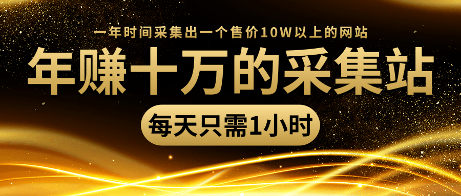 年赚十万的采集站，每天却只需要1小时，一年时间采集出一个售价10W以上的网站-第二象限