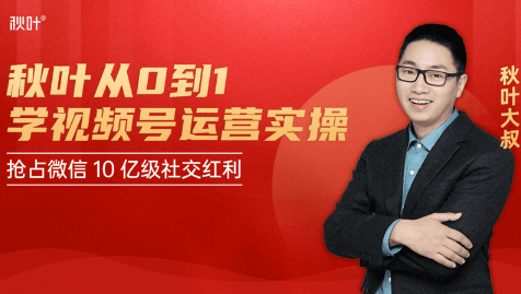 秋叶从0到1学视频号运营实操，抢占微信10亿级红利市场【完结-高清无水印】-第二象限