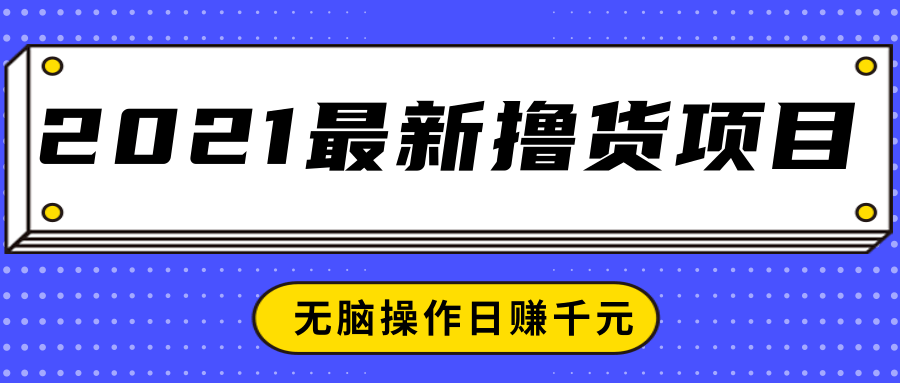 2021最新撸货项目，一部手机即可实现无脑操作轻松日赚千元-第二象限