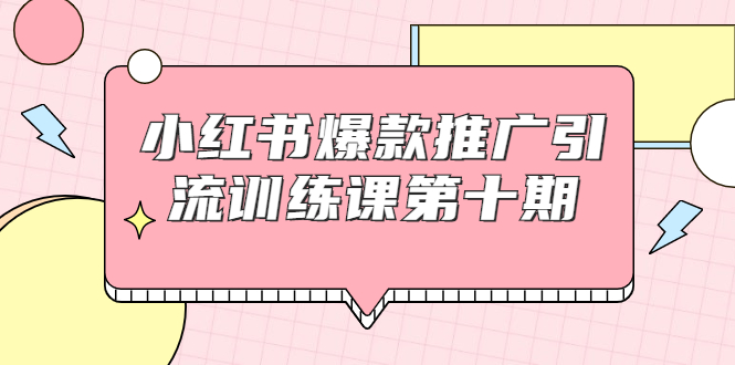 小红书爆款推广引流训练课第十期，手把手带你玩转小红书，轻松月入过万-第二象限