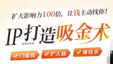 IP打造吸金术：0基础0资源，也能扩大影响力100倍，让钱主动找你！-第二象限