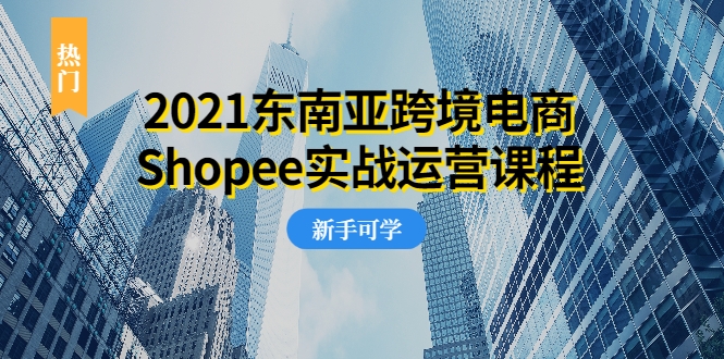 2021东南亚跨境电商Shopee实战运营课程，0基础、0经验、0投资的副业项目-第二象限