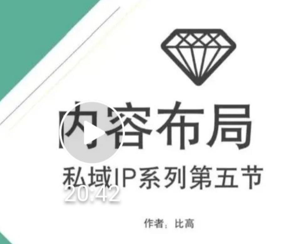 比高私域IP流量变现视频课，6个月10W粉，2235付费会员【完结】-第二象限