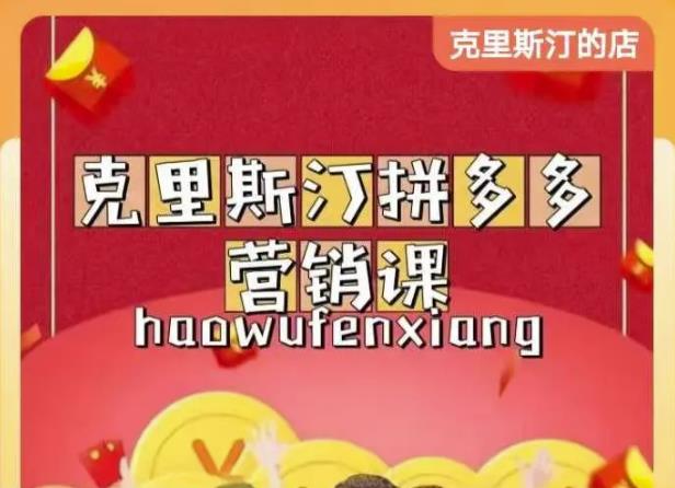 克里斯汀拼多多运营课，适合小白初涉平台，低成本入门-第二象限