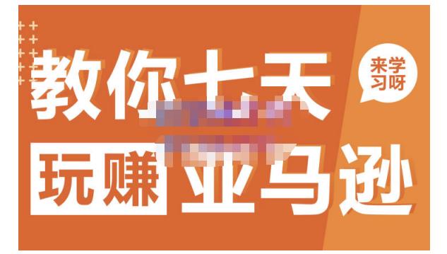 晟尧跨境·教你七天玩赚亚马逊，教你轻松玩赚亚马逊，适合小白学习-第二象限