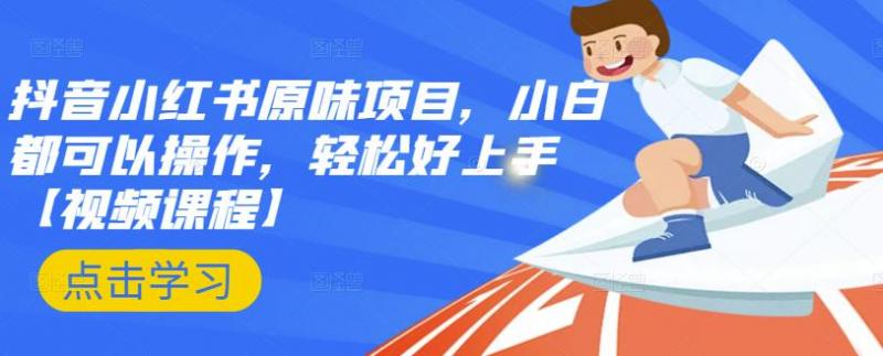 抖音小红书原味项目，小白都可以操作，轻松好上手【视频课程】-第二象限