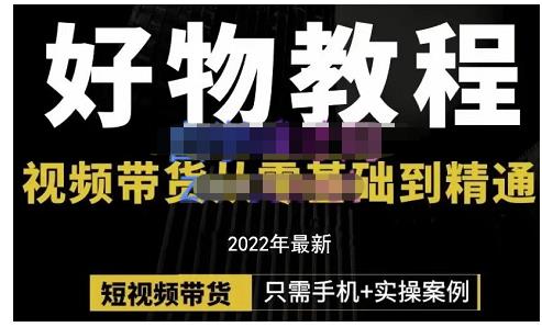 锅锅老师好物分享课程：短视频带货从零基础到精通，只需手机+实操-第二象限