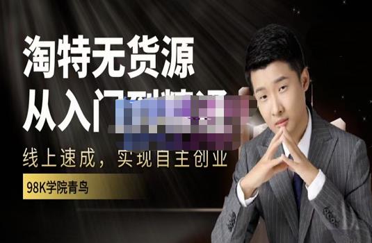 98k学院的淘特无货源线上速成课，从入门到精通，让你最小投入，最高回报-第二象限