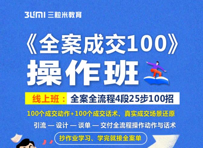 《全案成交100》全案全流程4段25步100招，操作班-第二象限