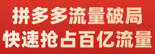 阿杰·拼多多流量破局:如何打黑标，爆款的思路，拼多多流量框架，快速抢占百亿流量-第二象限