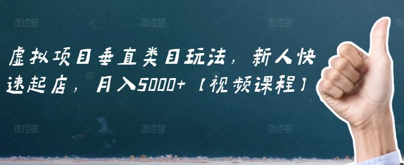 虚拟项目垂直类目玩法，新人快速起店，月入5000+【视频课程】-第二象限