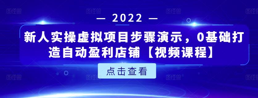 新人实操虚拟项目步骤演示，0基础打造自动盈利店铺【视频课程】-第二象限