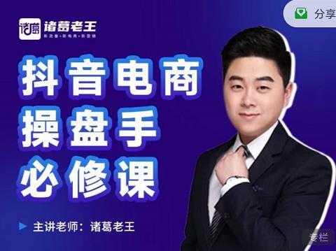 诸葛老王-抖音电商操盘手必修课：顶层设计，​起号破局，爆款运营，数据分析-第二象限