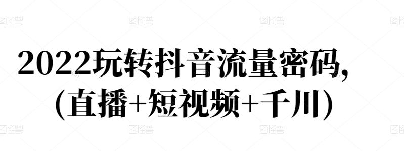 2022玩转抖音流量密码，(直播+短视频+千川)-第二象限