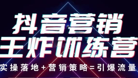 抖音营销王炸训练营，实操落地+营销策略=引爆流量（价值8960元）-第二象限