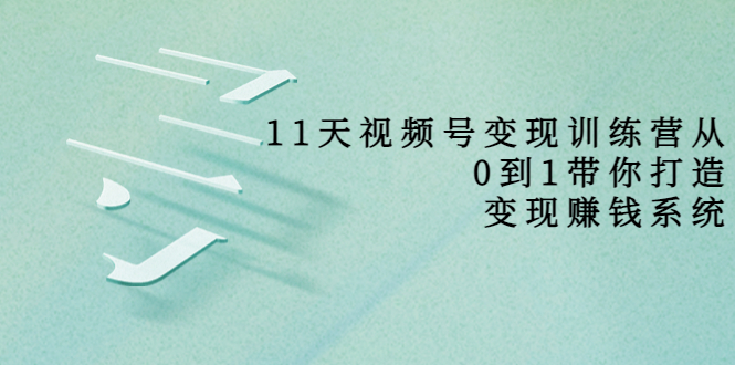 11天视频号变现训练营，从0到1打造变现赚钱系统（价值398元）-第二象限