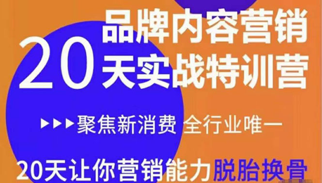 《内容营销实操特训营》20天让你营销能力脱胎换骨（价值3999）-第二象限