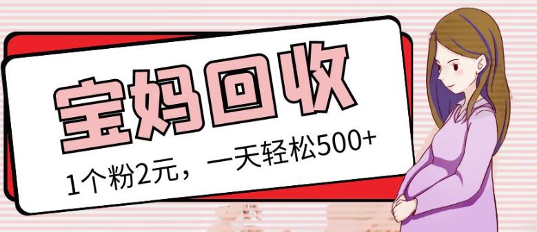 最新小红书母婴号宝妈粉回收项目，1个粉2元，一天轻松500+案例分享【粉丝包回收】-第二象限