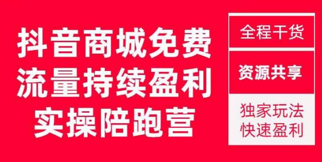 抖音商城搜索持续盈利陪跑成长营，抖音商城搜索从0-1、从1到10的全面解决方案-第二象限