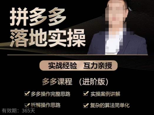 拼多多实战篇·落地实操：多多操作完整思路+实操案例讲解+拆解操作思路+复杂的算法简单化-第二象限