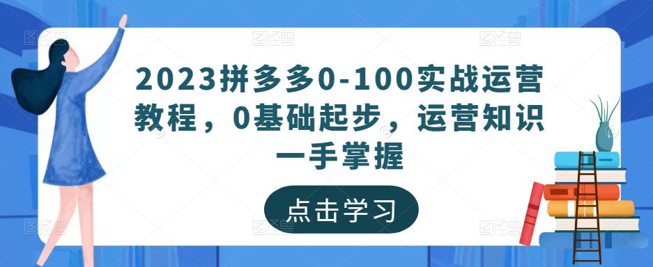 2023拼多多0-100实战运营教程，0基础起步，运营知识一手掌握-第二象限