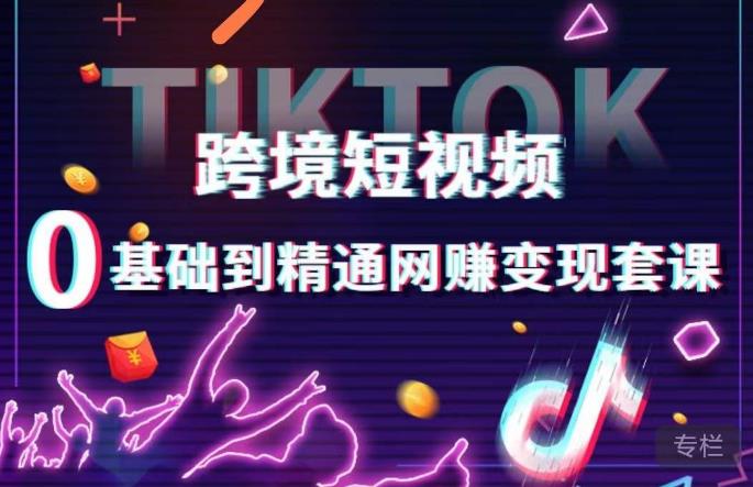 跨境短视频TIKTOK 0基础到精通网赚变现套课，跨境短视频独立站带货变现技巧-第二象限