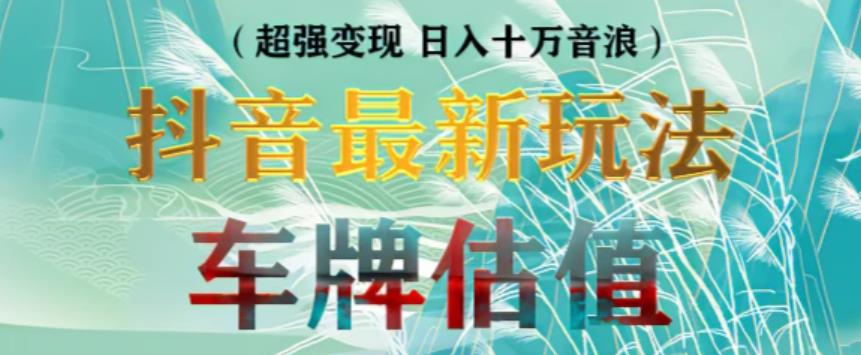 抖音最新无人直播变现直播车牌估值玩法项目，轻松日赚几百+【详细玩法教程】-第二象限