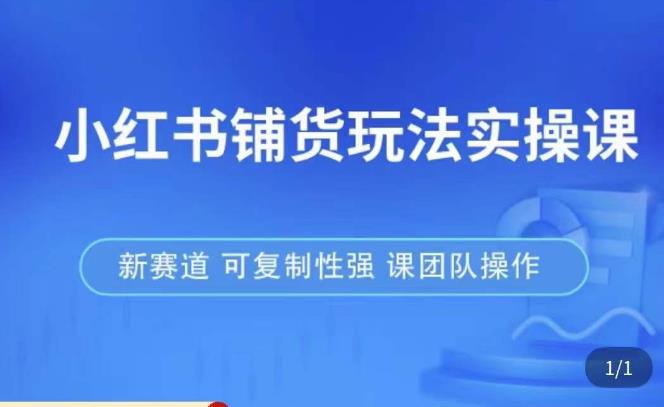 小红书铺货玩法实操课，流量大，竞争小，非常好做，新赛道，可复制性强，可团队操作-第二象限