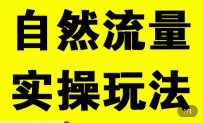 拼多多自然流量天花板，拼多多自然流的实操玩法，自然流量是怎么来的，如何开车带来自然流等知识-第二象限