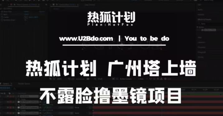 热狐计划抖音无人直播广州塔上墙，不露脸撸墨镜项目（素材+教程+插件）-第二象限