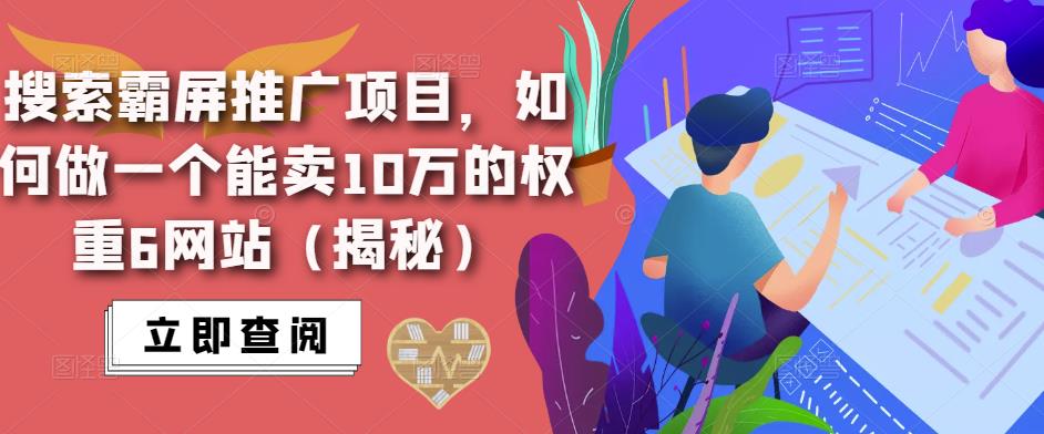 搜索霸屏推广项目，如何做一个能卖10万的权重6网站（揭秘）-第二象限