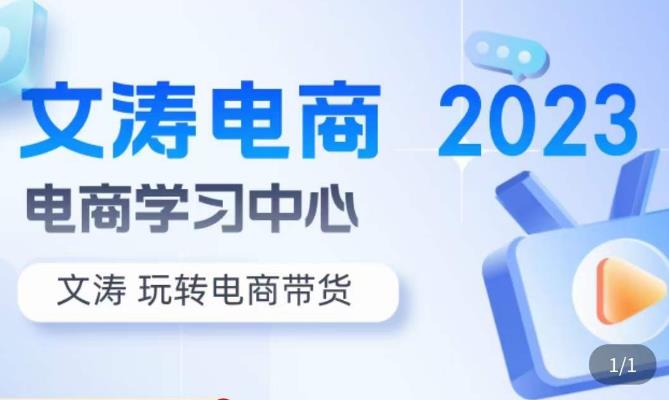 文涛电商·7天零基础自然流起号，​快速掌握店铺运营的核心玩法，突破自然展现量，玩转直播带货-第二象限