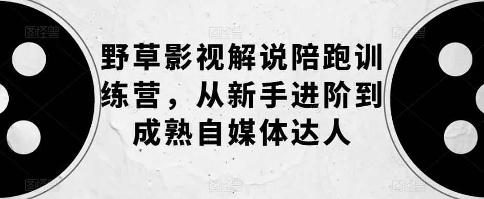 野草影视解说陪跑训练营，从新手进阶到成熟自媒体达人-第二象限