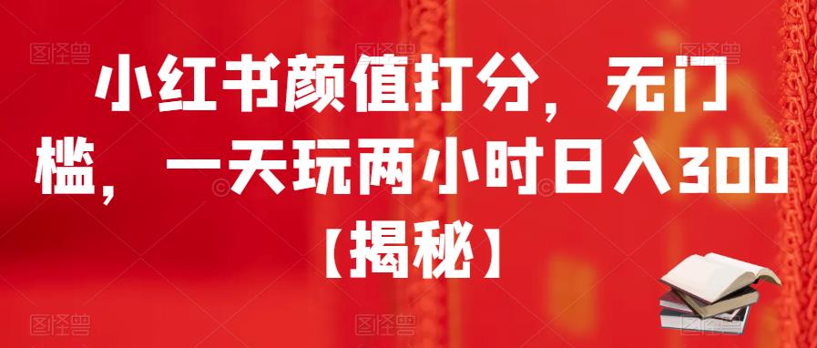 小红书颜值打分，无门槛，一天玩两小时日入300+【揭秘】-第二象限