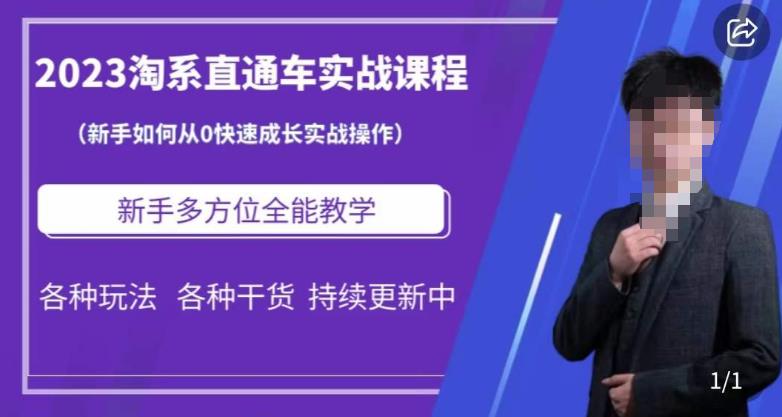 2023淘系直通车保姆式运营讲解，新手如何从0快速成长实战操作，新手多方位全能教学-第二象限