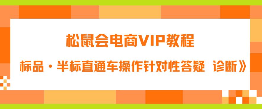 松鼠会电商VIP教程：松鼠《付费推广标品·半标直通车操作针对性答疑&诊断》-第二象限