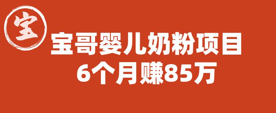 宝哥婴儿奶粉项目，6个月赚85w【图文非视频】【揭秘】-第二象限