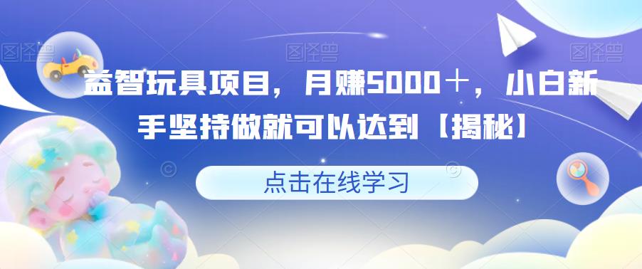 益智玩具项目，月赚5000＋，小白新手坚持做就可以达到【揭秘】-第二象限