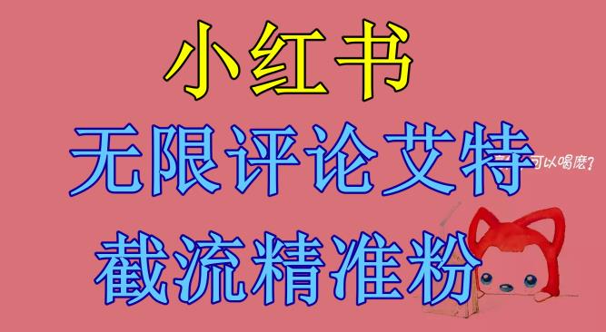 小红书无限评论艾特截流精准粉（软件+教程）-第二象限