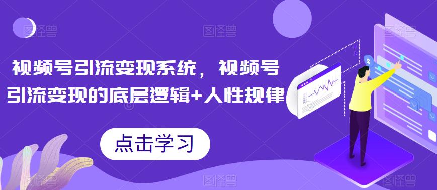 视频号引流变现系统，视频号引流变现的底层逻辑+人性规律-第二象限