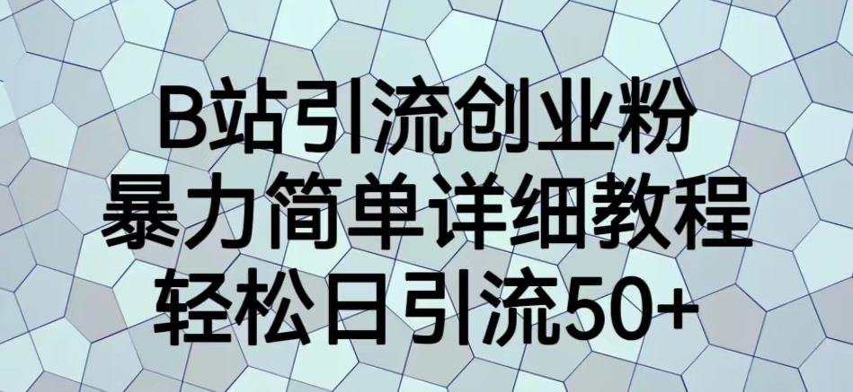 B站引流创业粉，暴力简单详细教程，轻松日引流50+【揭秘】-第二象限