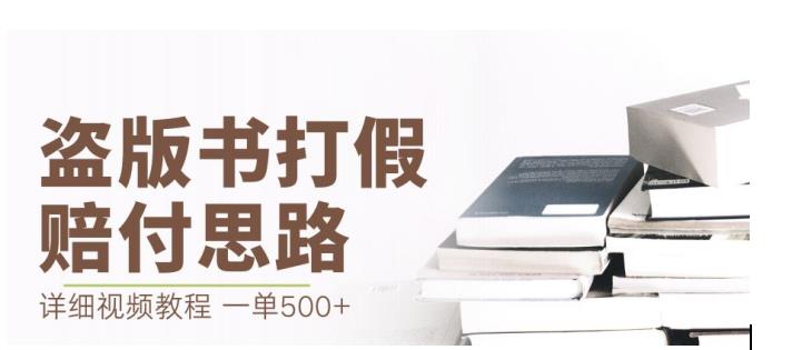 最新盗版书赔付打假项目，一单利润500+【详细玩法视频教程】【仅揭秘】-第二象限