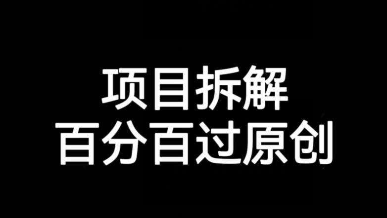 项目拆解赛道百分百过原创【揭秘】-第二象限