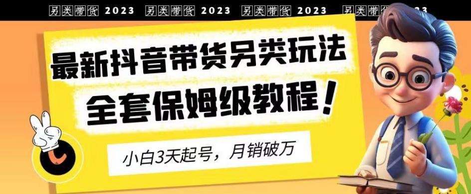 2023年最新抖音带货另类玩法，3天起号，月销破万（保姆级教程）【揭秘】-第二象限