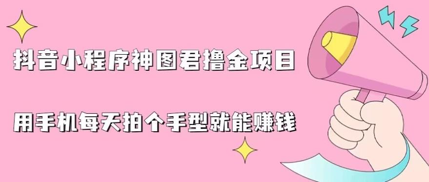 抖音小程序神图君撸金项目，用手机每天拍个手型挂载一下小程序就能赚钱【揭秘】-第二象限