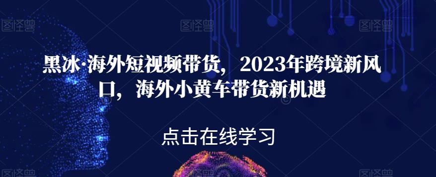黑冰·海外短视频带货，2023年跨境新风口，海外小黄车带货新机遇-第二象限