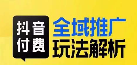 抖音付费全域推广玩法解析，抓住平台红利，小付费撬动大流量-第二象限