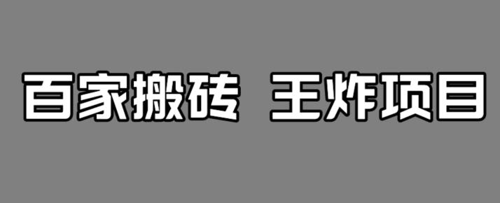 百家最新搬运玩法，单号月入5000+【揭秘】-第二象限