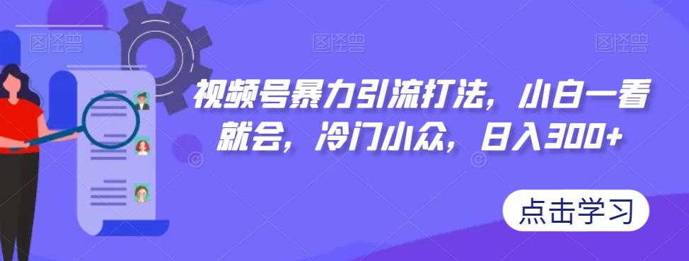 视频号暴力引流打法，小白一看就会，冷门小众，日入300+【揭秘】-第二象限