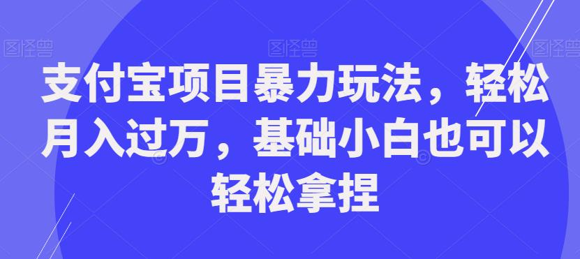 支付宝项目暴力玩法，轻松月入过万，基础小白也可以轻松拿捏【揭秘】-第二象限